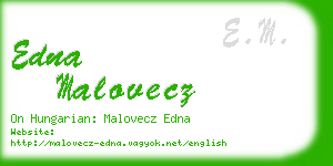 edna malovecz business card